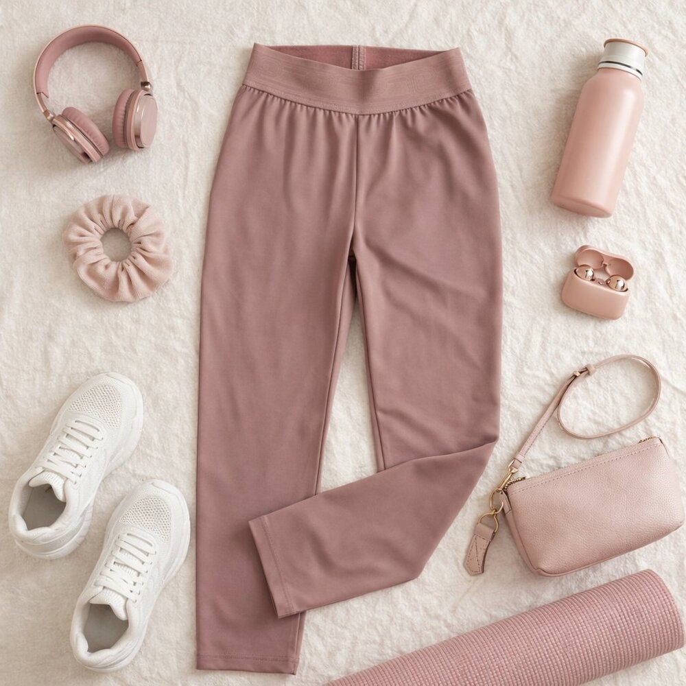 💜 Victoria’s Secret PINK High Waist Mauve Leggings Size M